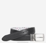 Accessory Black/Skulls XB6RX979 Johnston & Murphy Men Reversible Printed Leather Belt - Image 2