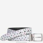Accessory Black/Skulls XB6RX979 Johnston & Murphy Men Reversible Printed Leather Belt