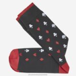 Accessory Black XB6RX1123 Johnston & Murphy Men Card Suits Socks