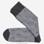 Accessory Black XB6RX1125 Johnston & Murphy Men Skull Pindot Socks