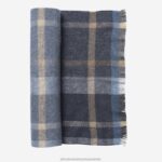 Accessory Blue/Gray Plaid XB6RX967 Johnston & Murphy Men Donegal Scarf
