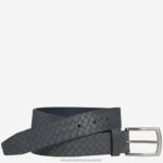 Accessory Blue XB6RX1154 Johnston & Murphy Men Diamond-Embossed Belt
