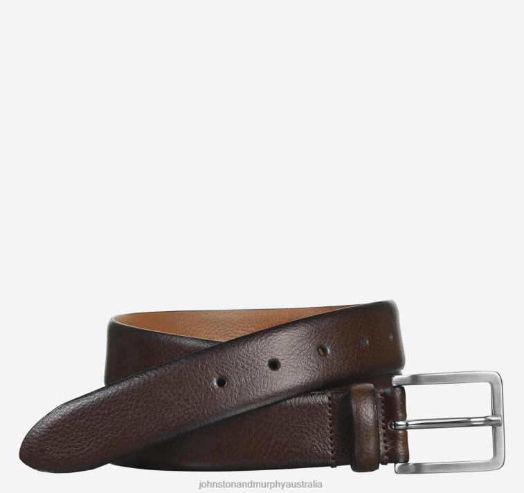 accessory_brown_xb6rx1026_johnston_murphy_men_feather_edge_dress_belt.jpg Accessory Brown XB6RX1026 Johnston & Murphy Men Feather-Edge Dress Belt - Image 1