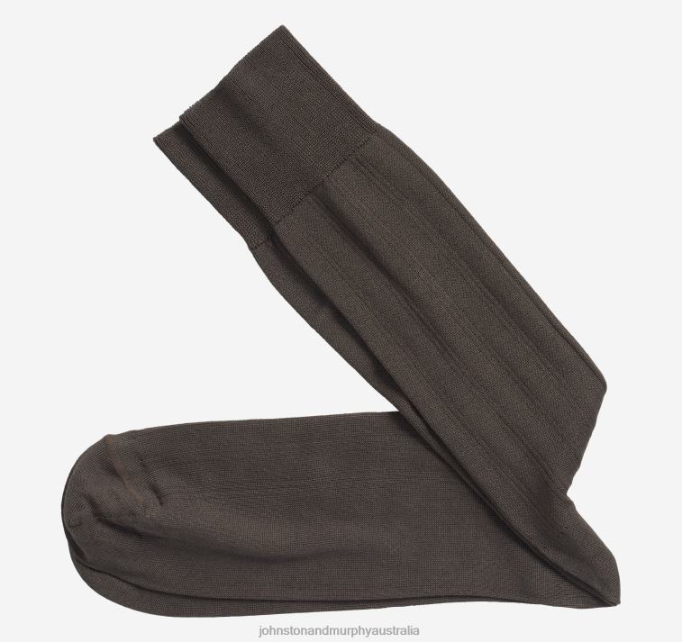 accessory_brown_xb6rx905_johnston_murphy_men_pima_cotton_ribbed_socks.jpg Accessory Brown XB6RX905 Johnston & Murphy Men Pima Cotton Ribbed Socks - Image 1
