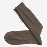 Accessory Brown XB6RX924 Johnston & Murphy Men Wool Ribbed Socks