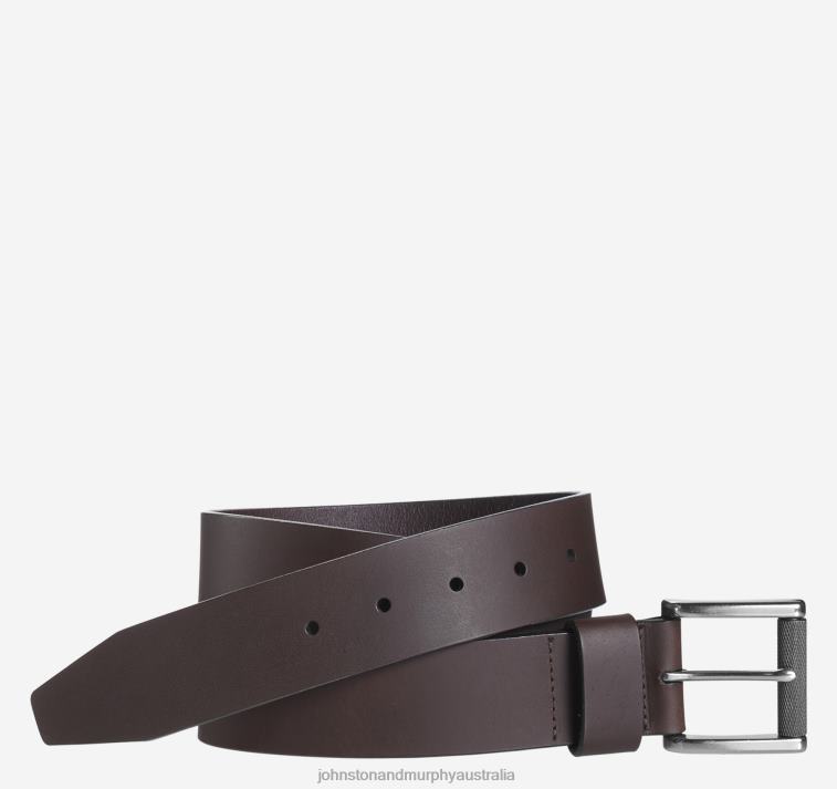 accessory_brown_xb6rx971_johnston_murphy_men_roller_buckle_belt.jpg Accessory Brown XB6RX971 Johnston & Murphy Men Roller Buckle Belt - Image 1