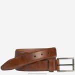 Accessory Brown XB6RX986 Johnston & Murphy Men Feather Edge Tonal Belt