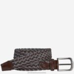 Accessory Charcoal/Brown XB6RX1089 Johnston & Murphy Men Jameson Woven Belt