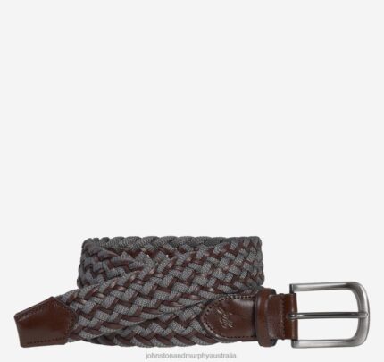 Accessory Charcoal/Brown XB6RX1089 Johnston & Murphy Men Jameson Woven Belt