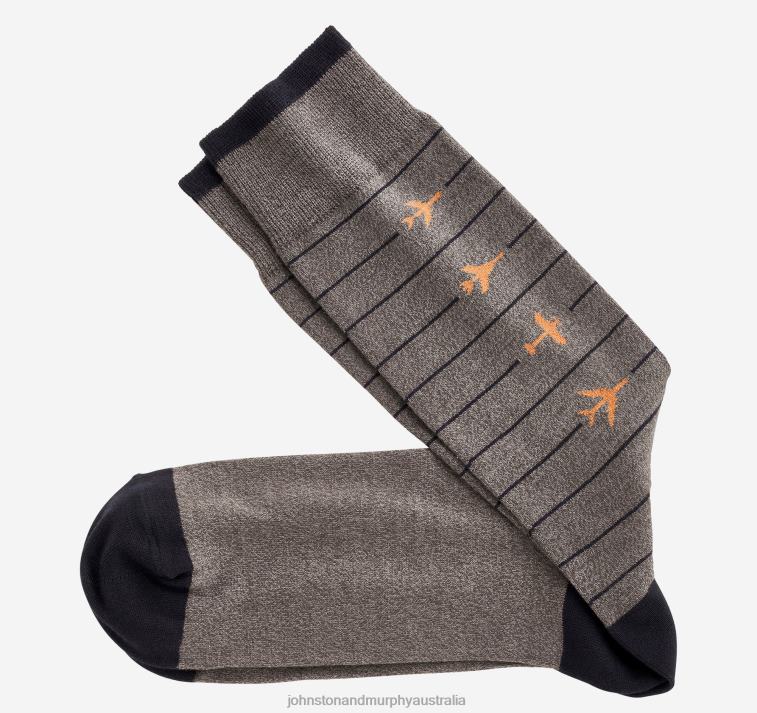 accessory_charcoal_xb6rx1079_johnston_murphy_men_airplane_socks.jpg Accessory Charcoal XB6RX1079 Johnston & Murphy Men Airplane Socks - Image 1