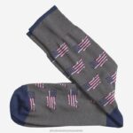 Accessory Charcoal XB6RX1097 Johnston & Murphy Men Patriotic Flag Socks