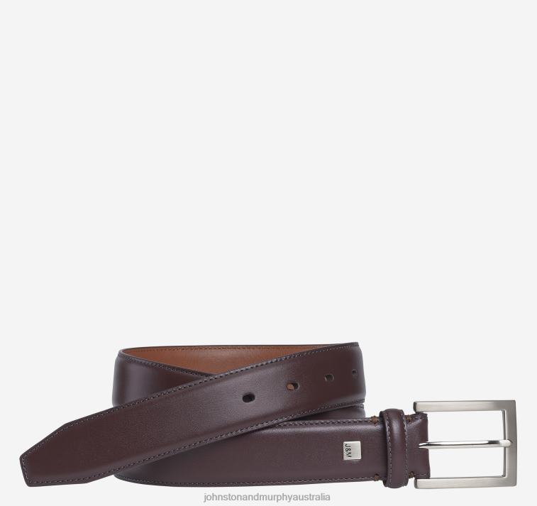 accessory_dark_burgundy_xb6rx1059_johnston_murphy_men_dress_belt.jpg Accessory Dark Burgundy XB6RX1059 Johnston & Murphy Men Dress Belt - Image 1