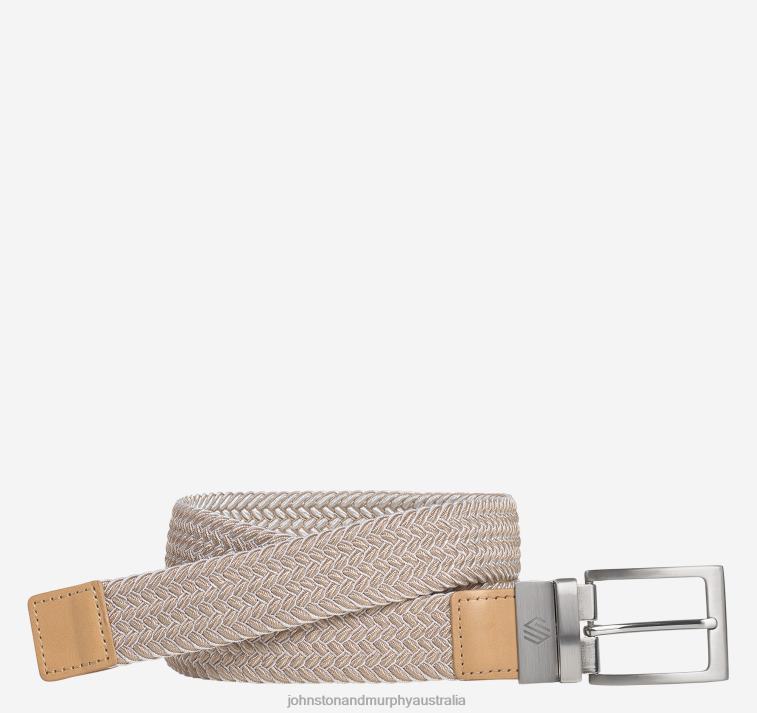 accessory_dark_taupe_white_xb6rx963_johnston_murphy_men_reversible_stretch_woven_belt.jpg Accessory Dark Taupe/White XB6RX963 Johnston & Murphy Men Reversible Stretch-Woven Belt - Image 1