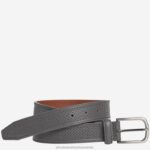 Accessory Gray XB6RX1016 Johnston & Murphy Men Soft Perforated Leather Belt