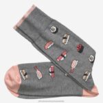 Accessory Gray XB6RX1098 Johnston & Murphy Men Sushi Socks