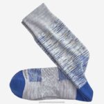 Accessory Gray XB6RX1171 Johnston & Murphy Men Space-Dyed Stripe Socks