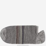 Accessory Gray XB6RX915 Johnston & Murphy Men Striped Ankle Sock