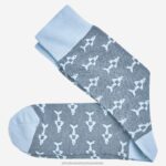 Accessory Light Blue XB6RX1126 Johnston & Murphy Men Shark Pindot Socks