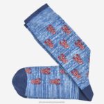 Accessory Light Blue XB6RX978 Johnston & Murphy Men Lobster Socks
