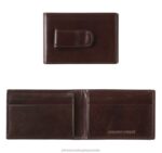 Accessory Mahogany XB6RX1087 Johnston & Murphy Men Italian Leather Two-Fold Money Clip Wallet