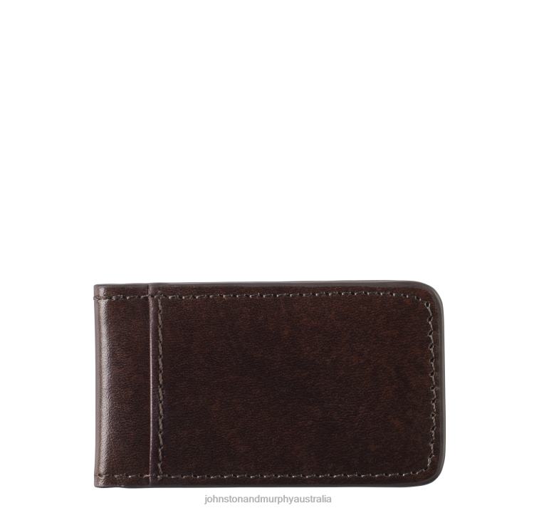 Accessory Mahogany XB6RX1151 Johnston & Murphy Men Italian Leather Magnetic Money Clip - Image 2