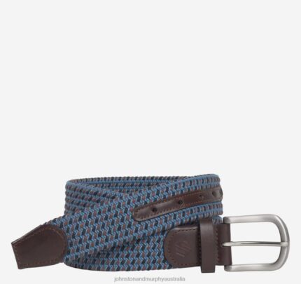 Accessory Navy/Blue/Brown XB6RX1128 Johnston & Murphy Men Multicolor Woven Belt