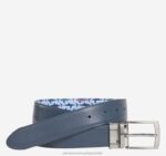 Accessory Navy/Sharks XB6RX980 Johnston & Murphy Men Reversible Printed Leather Belt - Image 2