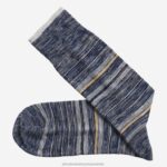 Accessory Navy Variegated Stripe XB6RX1091 Johnston & Murphy Men Heather Stripe Socks