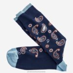 Accessory Navy XB6RX1014 Johnston & Murphy Men Paisley Socks