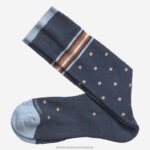 Accessory Navy XB6RX1036 Johnston & Murphy Men First In Comfort Stripe Dot Socks