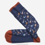 Accessory Navy XB6RX1038 Johnston & Murphy Men Guitar Socks