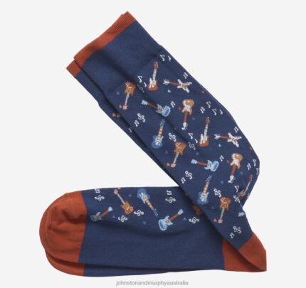 Accessory Navy XB6RX1038 Johnston & Murphy Men Guitar Socks