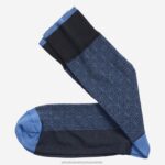 Accessory Navy XB6RX1072 Johnston & Murphy Men Circle Grid Socks