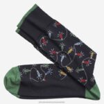 Accessory Navy XB6RX1081 Johnston & Murphy Men Christmas Lights Socks