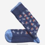 Accessory Navy XB6RX1108 Johnston & Murphy Men Pirate Skull Socks
