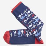 Accessory Navy XB6RX914 Johnston & Murphy Men Shark Socks