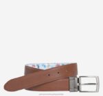 Accessory Tan/Bicycles XB6RX981 Johnston & Murphy Men Reversible Printed Leather Belt - Image 2