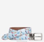 Accessory Tan/Bicycles XB6RX981 Johnston & Murphy Men Reversible Printed Leather Belt