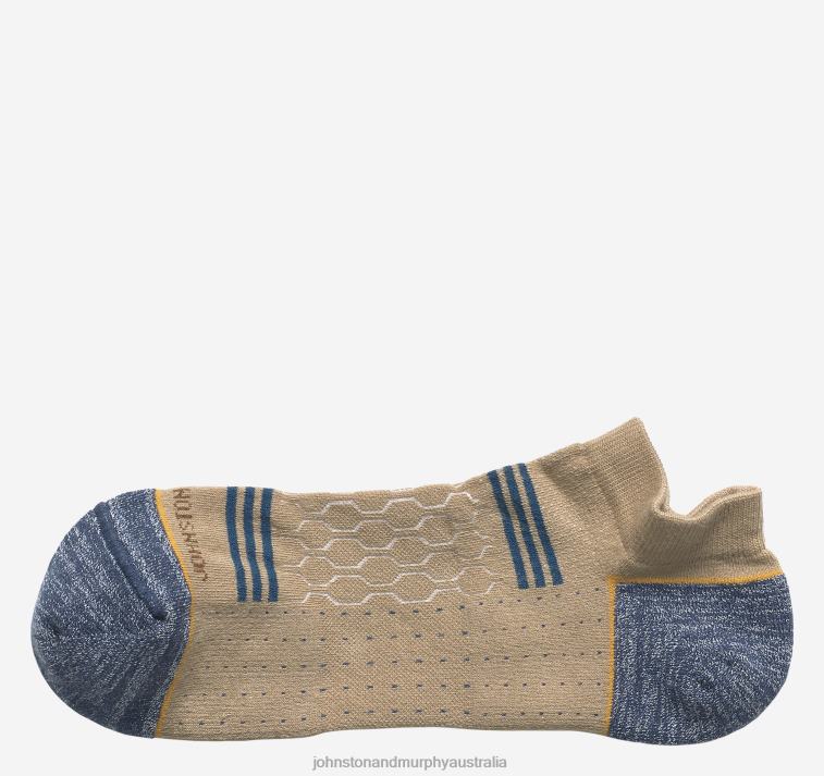 Accessory Tan Sport Stripe XB6RX1119 Johnston & Murphy Men First In Comfort Ankle Socks - Image 1