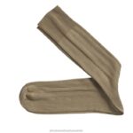 Accessory Tan XB6RX904 Johnston & Murphy Men Pima Cotton Ribbed Socks