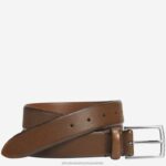 Accessory Tan XB6RX969 Johnston & Murphy Men Diagonal Embossed Belt