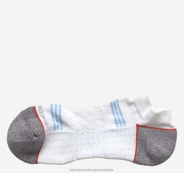 accessory_white_sport_stripe_xb6rx1118_johnston_murphy_men_first_in_comfort_ankle_socks.jpg Accessory White Sport Stripe XB6RX1118 Johnston & Murphy Men First In Comfort Ankle Socks - Image 1