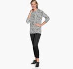 Apparel Animal Print XB6RX1307 Johnston & Murphy Women Side-Slit Pullover - Image 2