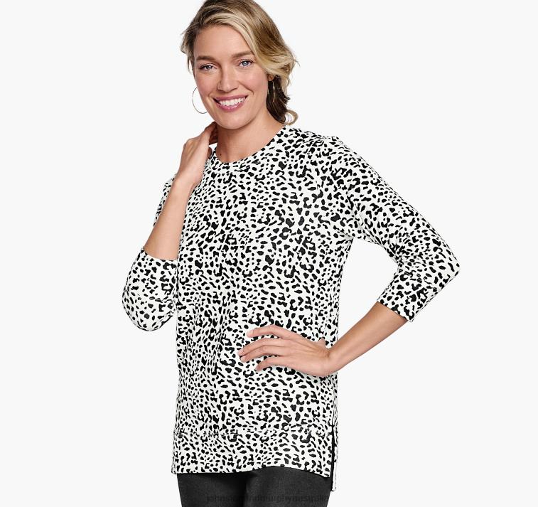 apparel_animal_print_xb6rx1307_johnston_murphy_women_side_slit_pullover.jpg Apparel Animal Print XB6RX1307 Johnston & Murphy Women Side-Slit Pullover - Image 1