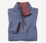 Apparel Berry/Blue XB6RX1371 Johnston & Murphy Boy Boys Reversible Solid Quarter Zip - Image 2