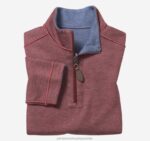 Apparel Berry/Blue XB6RX1371 Johnston & Murphy Boy Boys Reversible Solid Quarter Zip