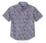 Apparel Bicycle XB6RX1400 Johnston & Murphy Boy Boys Short-Sleeve Printed Shirt - Image 3