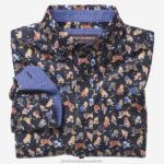 Apparel Black Lion XB6RX1424 Johnston & Murphy Boy Boys Long-Sleeve Printed Shirt