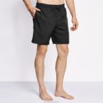 Apparel Black Solid XB6RX519 Johnston & Murphy Men Swim Shorts