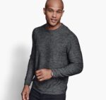 Apparel Black XB6RX692 Johnston & Murphy Men Melange Pullover